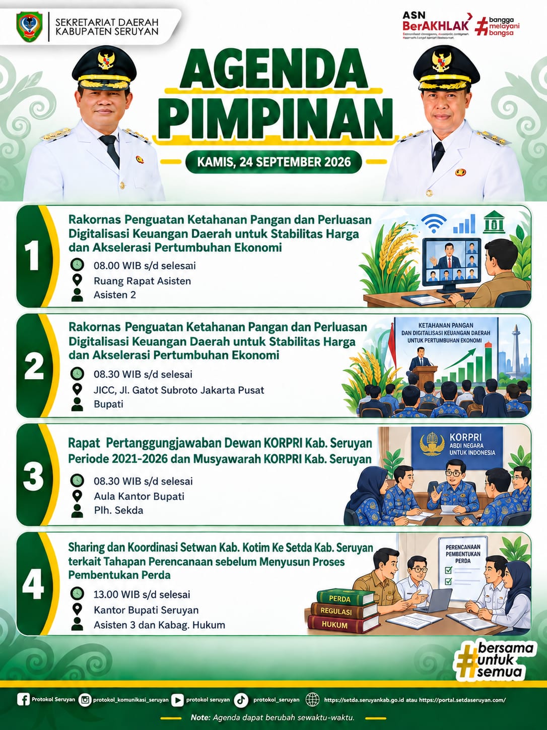 Agenda Kegiatan Hari Kamis