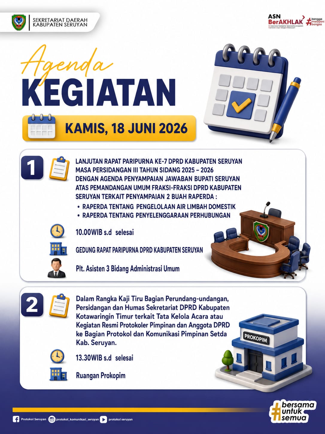 Agenda Kegiatan Hari Kamis