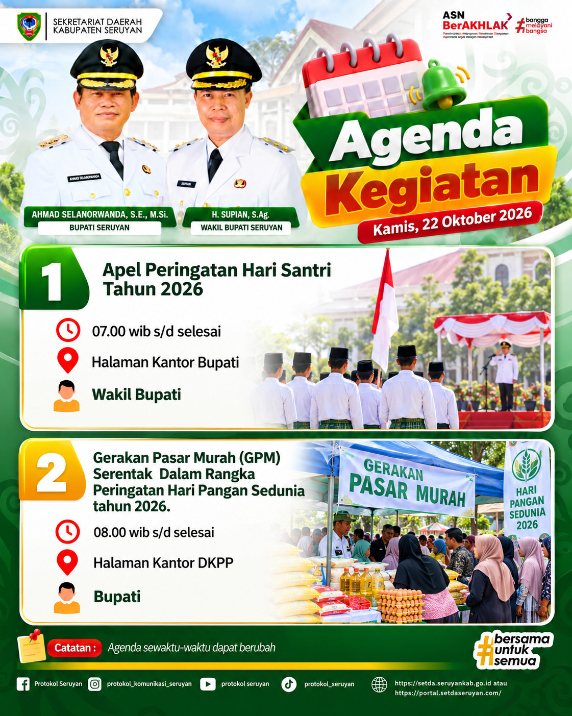 Agenda Kegiatan Hari Kamis