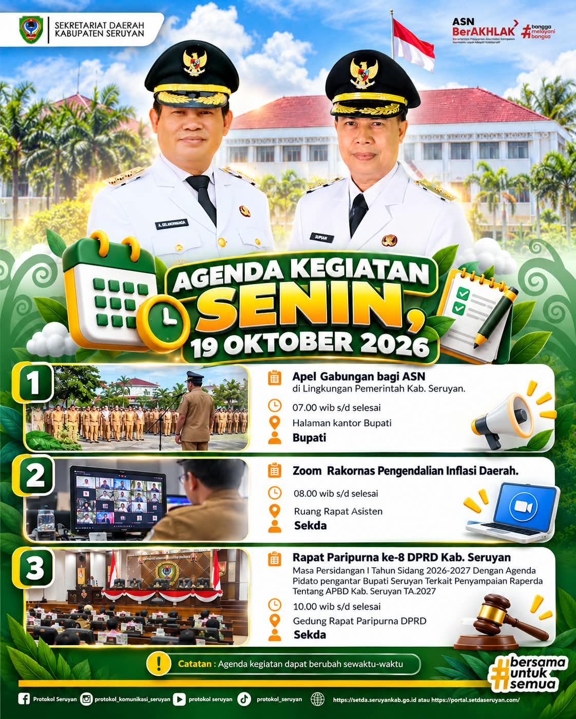 Agenda Kegiatan Hari Senin