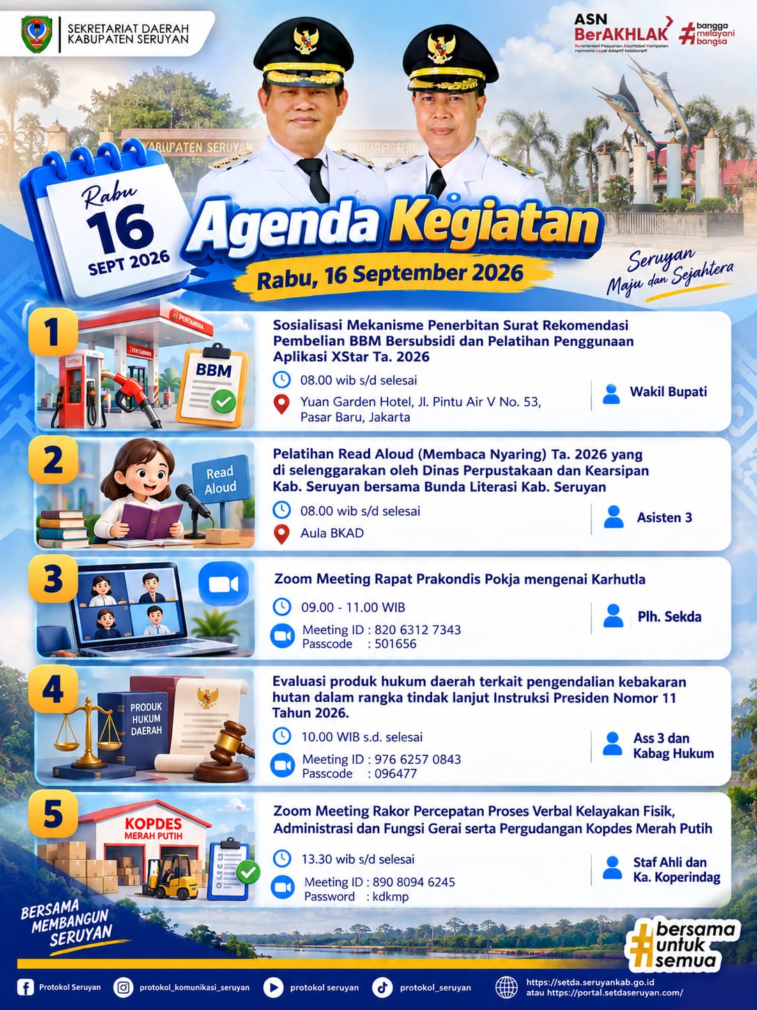 Agenda Kegiatan Hari Rabu