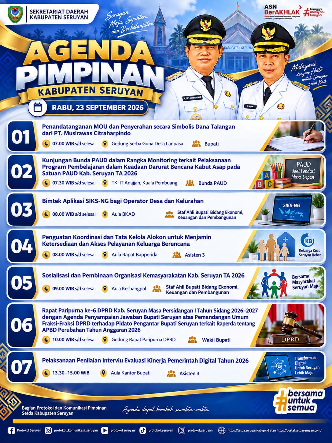 Agenda Kegiatan Hari Rabu