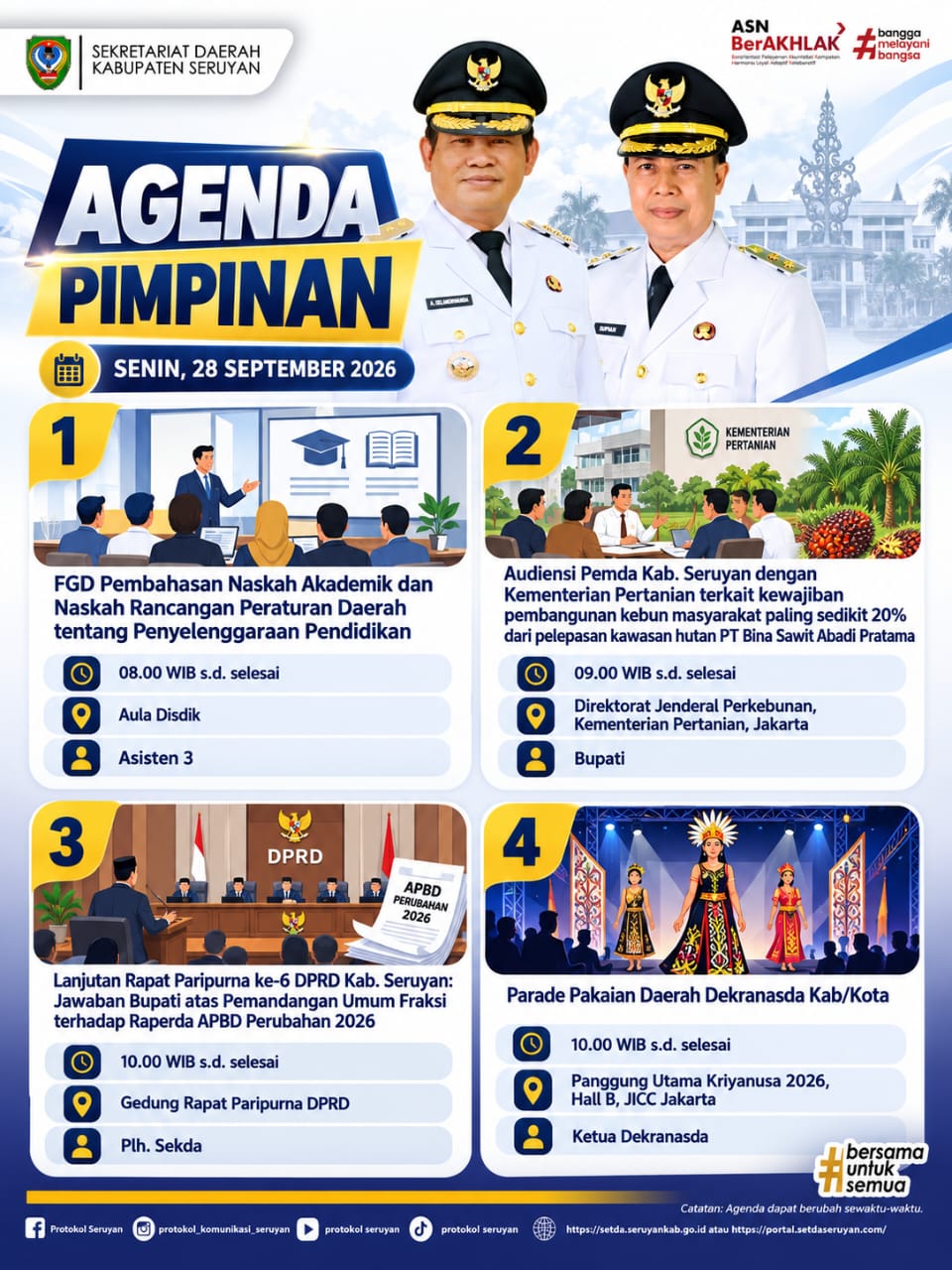 Agenda Kegiatan Hari Senin