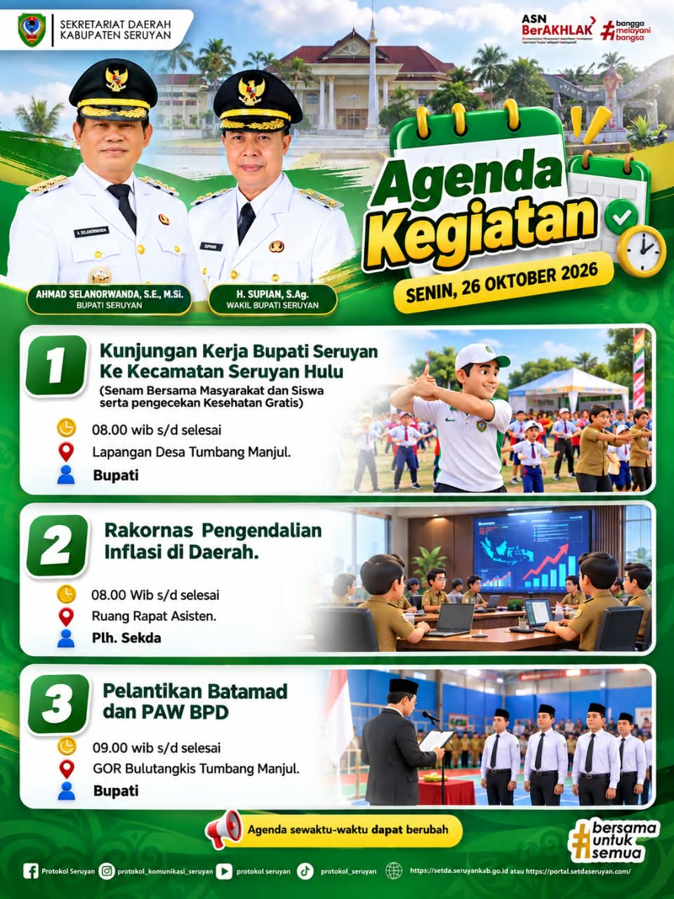 Agenda Kegiatan Hari Senin