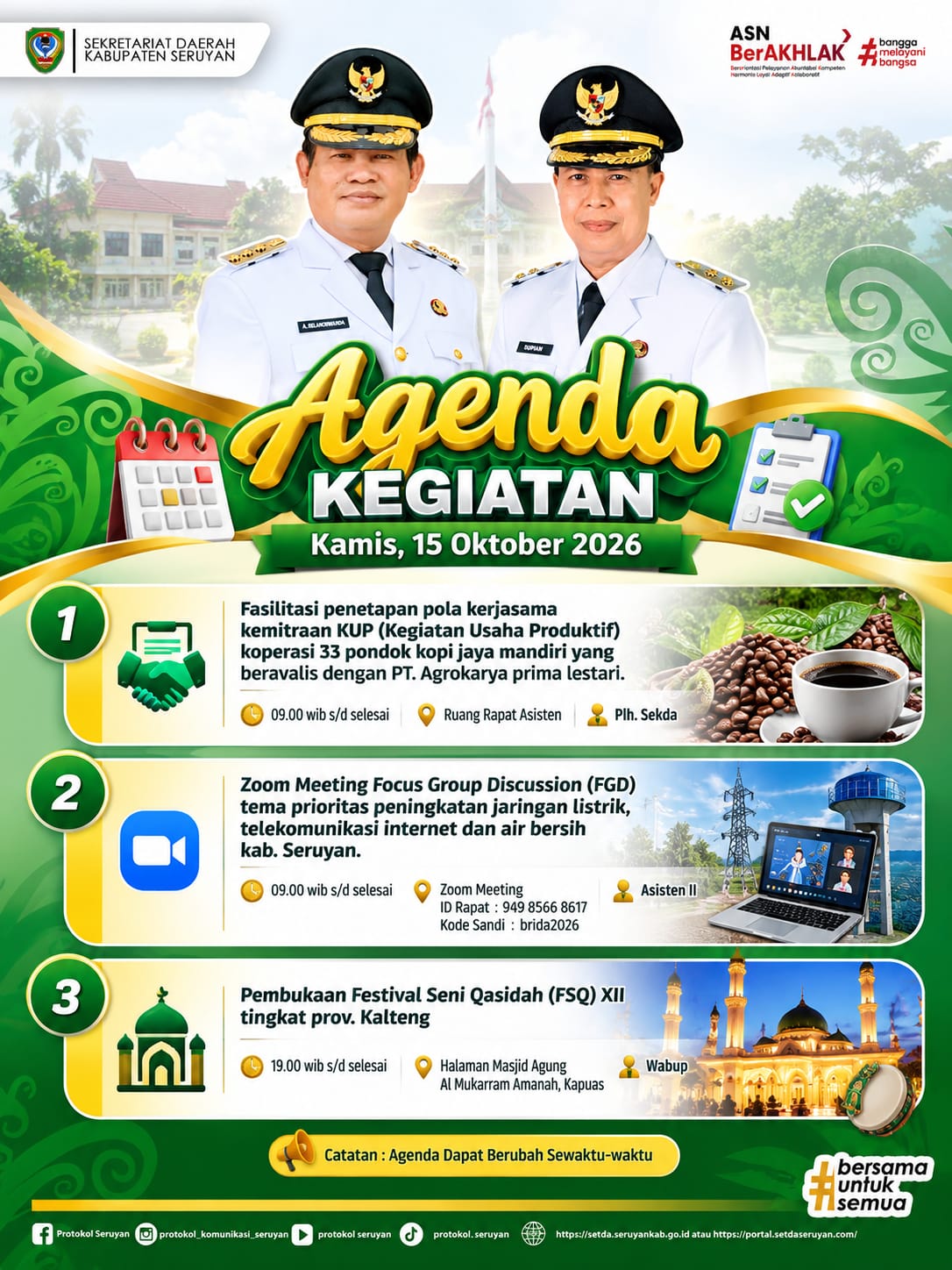 Agenda Kegiatan Hari Kamis