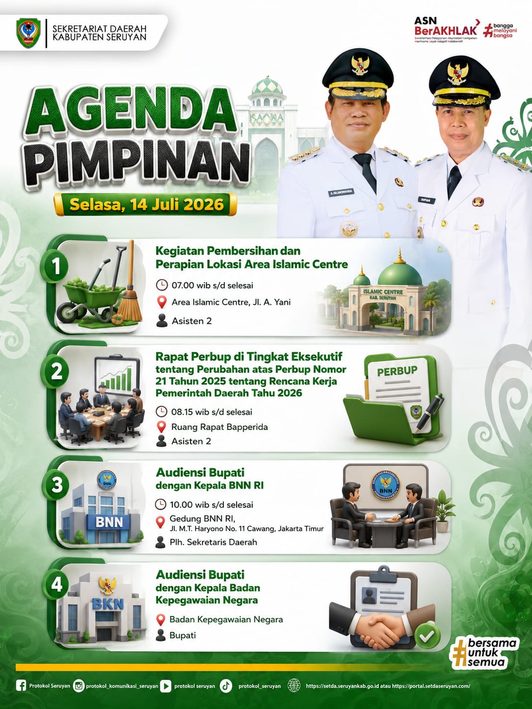 Agenda Kegiatan Hari Selasa