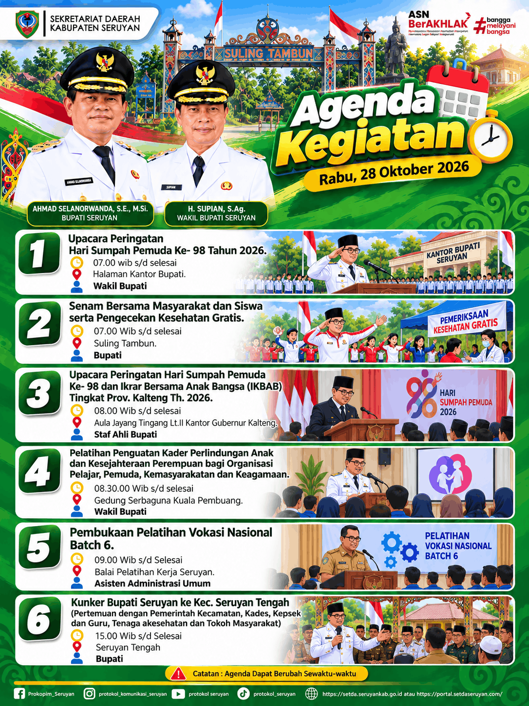 Agenda Kegiatan Hari Rabu