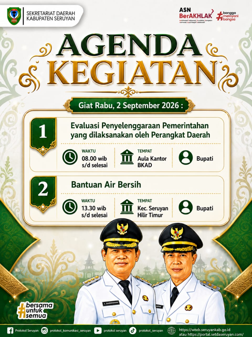 Agenda Kegiatan Hari Rabu