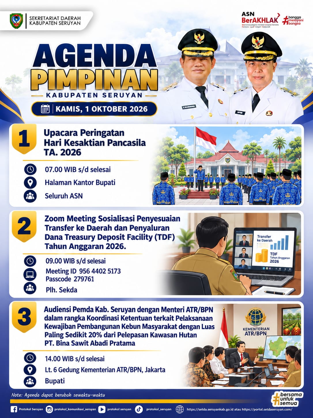 Agenda Kegiatan Hari Kamis