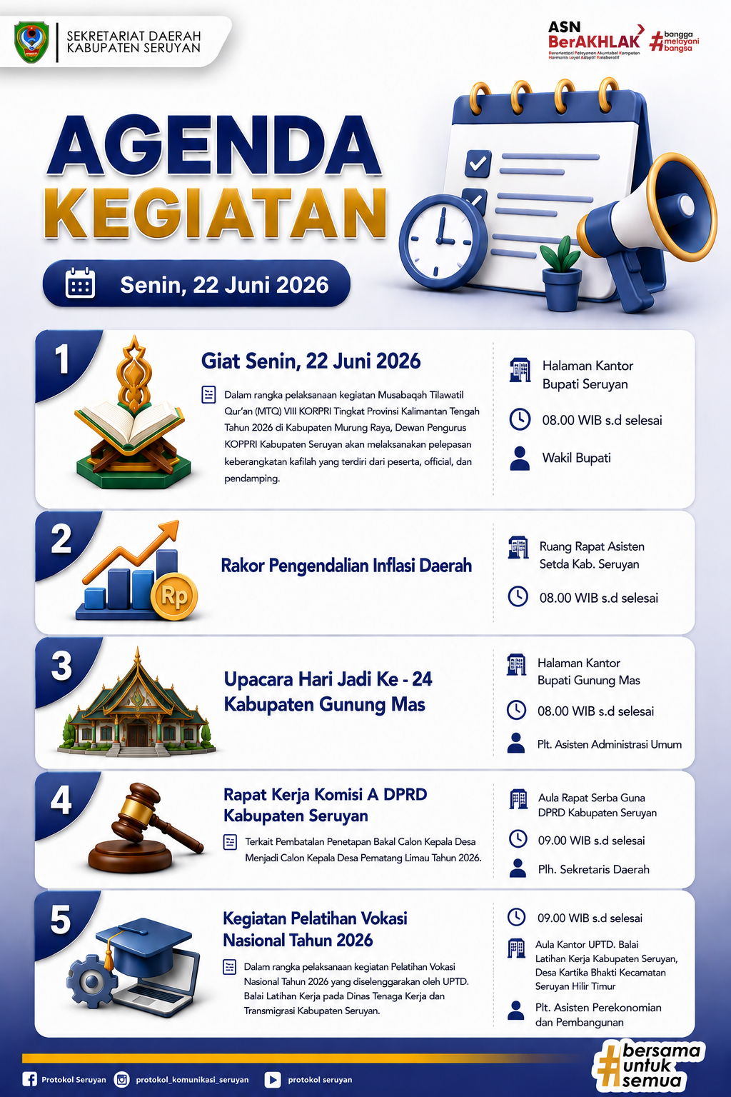 Agenda Kegiatan Hari Senin