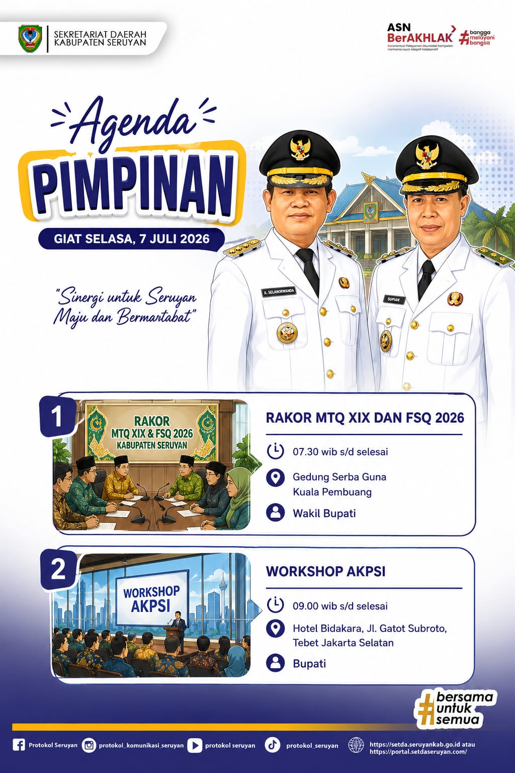 Agenda Kegiatan Selasa