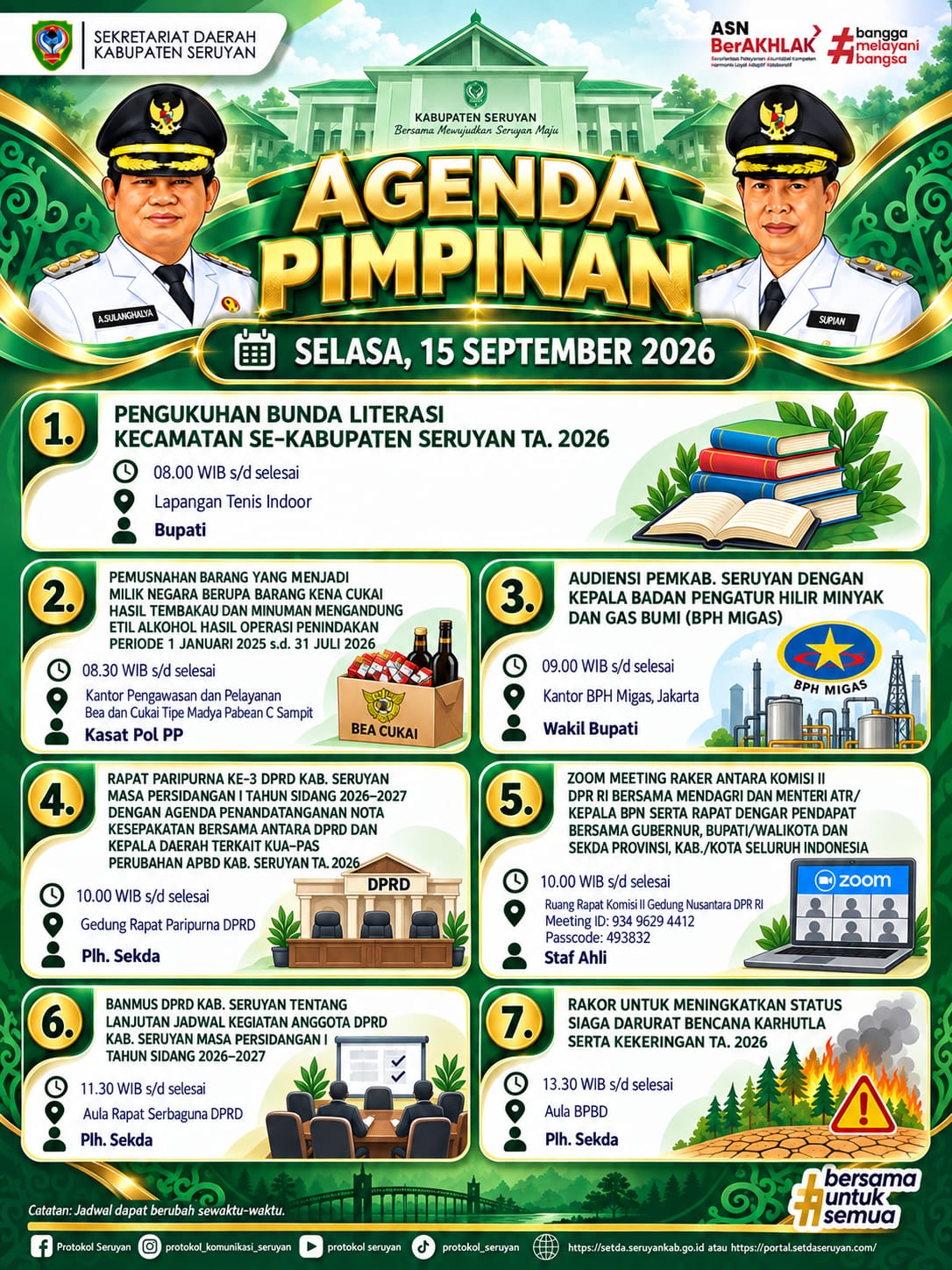 Agenda Kegiatan Hari Selasa