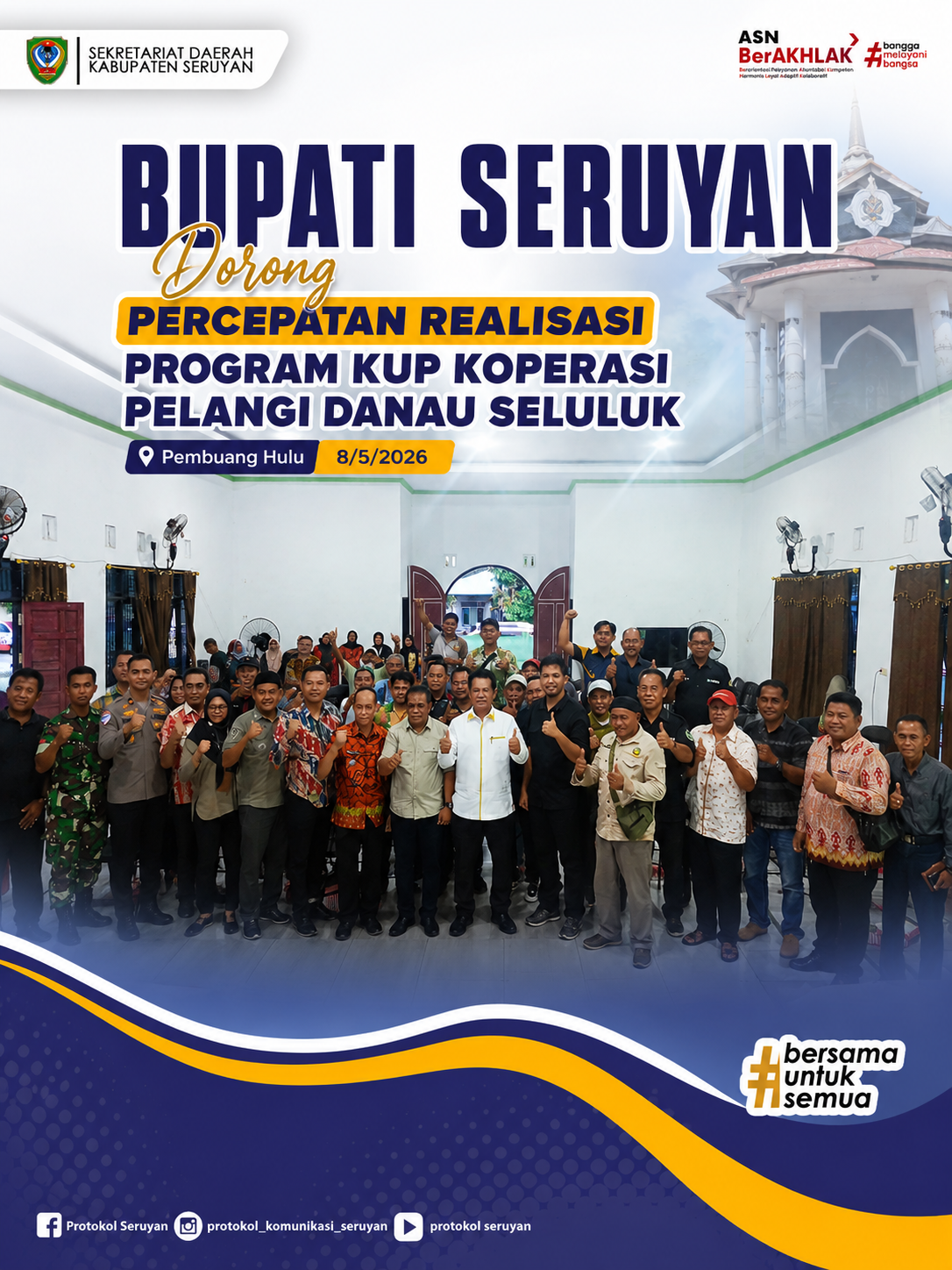 Bupati Seruyan Dorong Percepatan Realisasi Program KUP Koperasi Pelangi Danau Seluluk