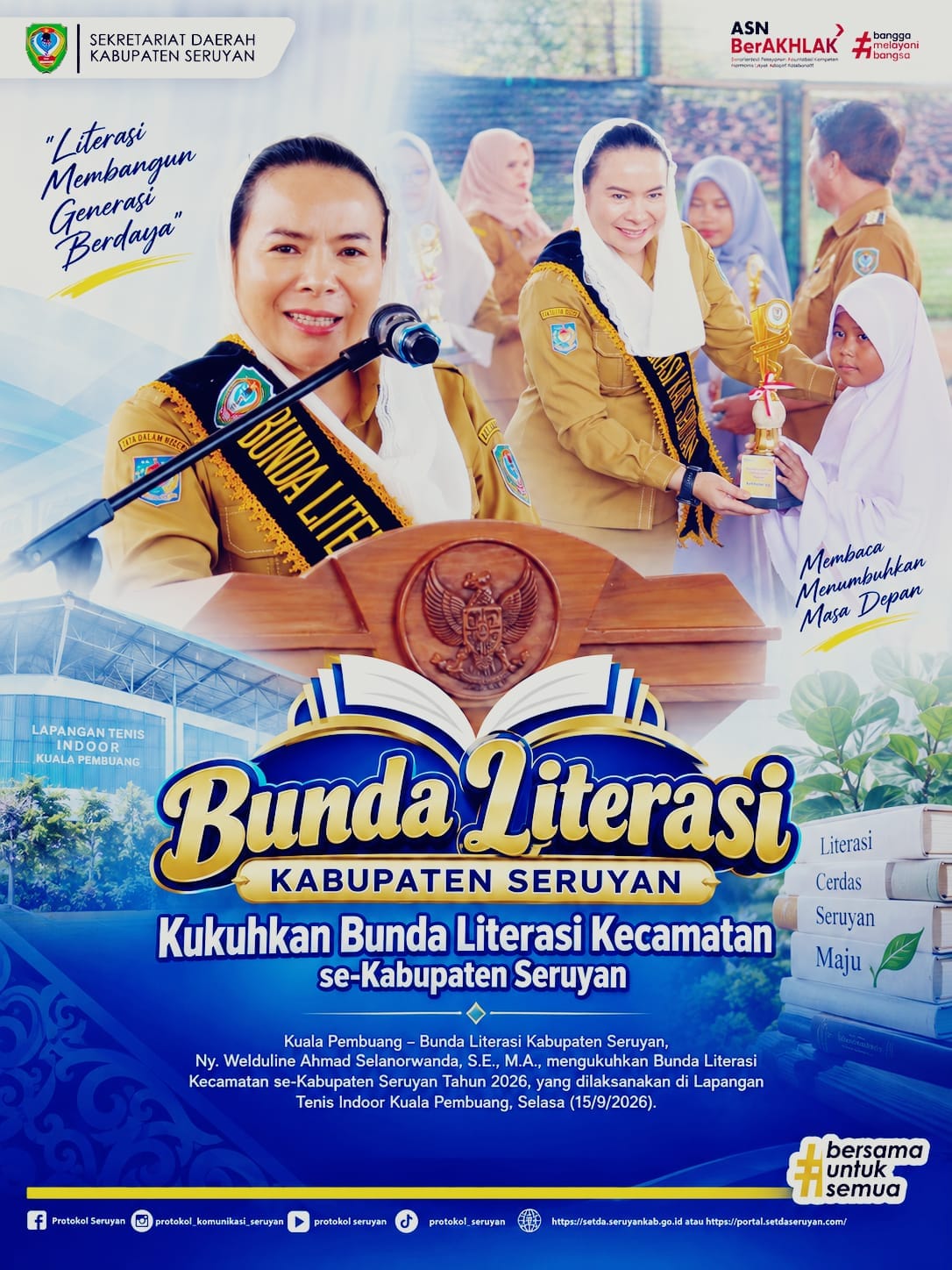 Bunda Literasi Kabupaten Seruyan Kukuhkan Bunda Literasi Kecamatan se-Kabupaten Seruyan