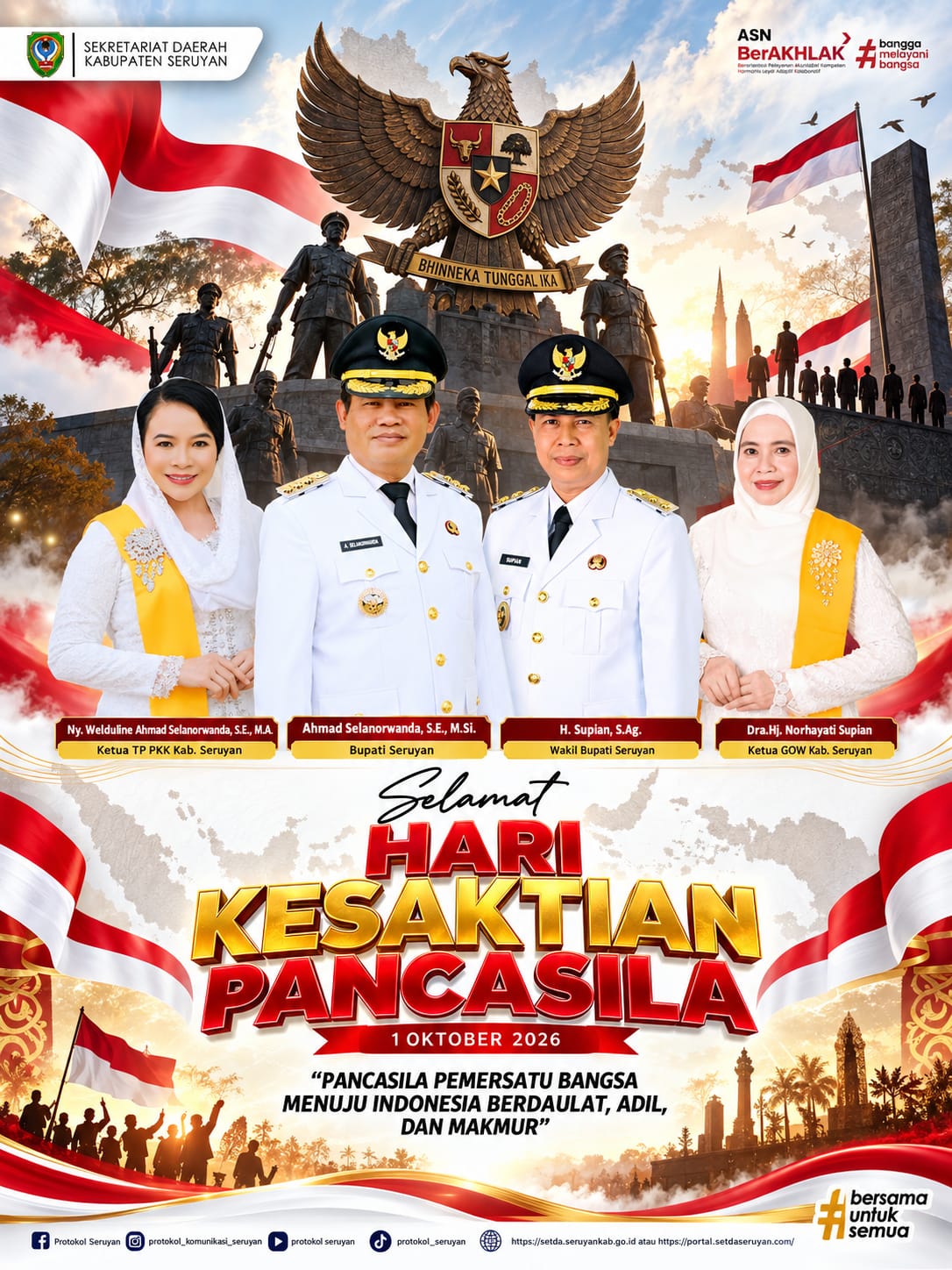 Selamat Memperingati Hari Kesaktian Pancasila, 1 Oktober 2026