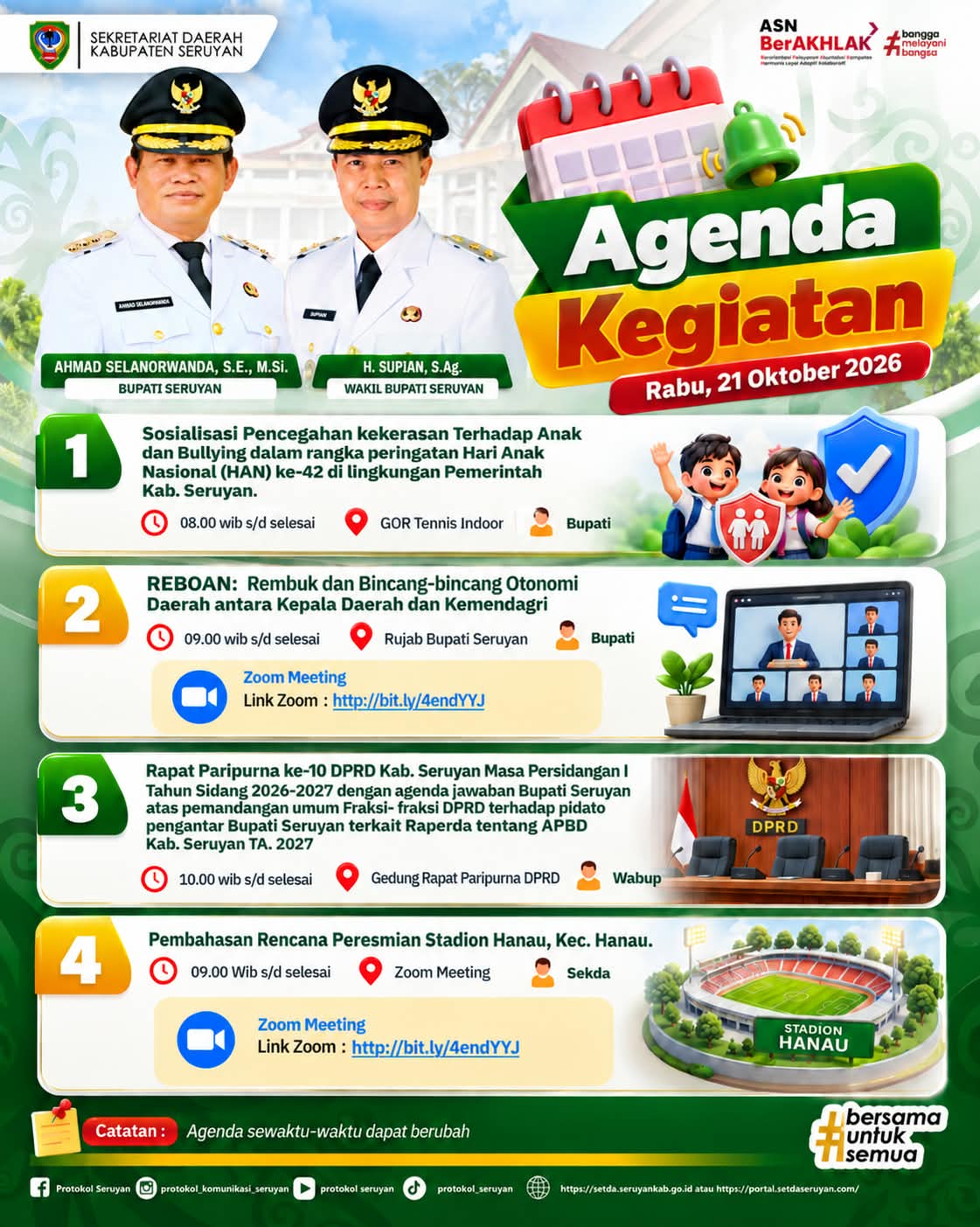Agenda Kegiatan Hari Rabu